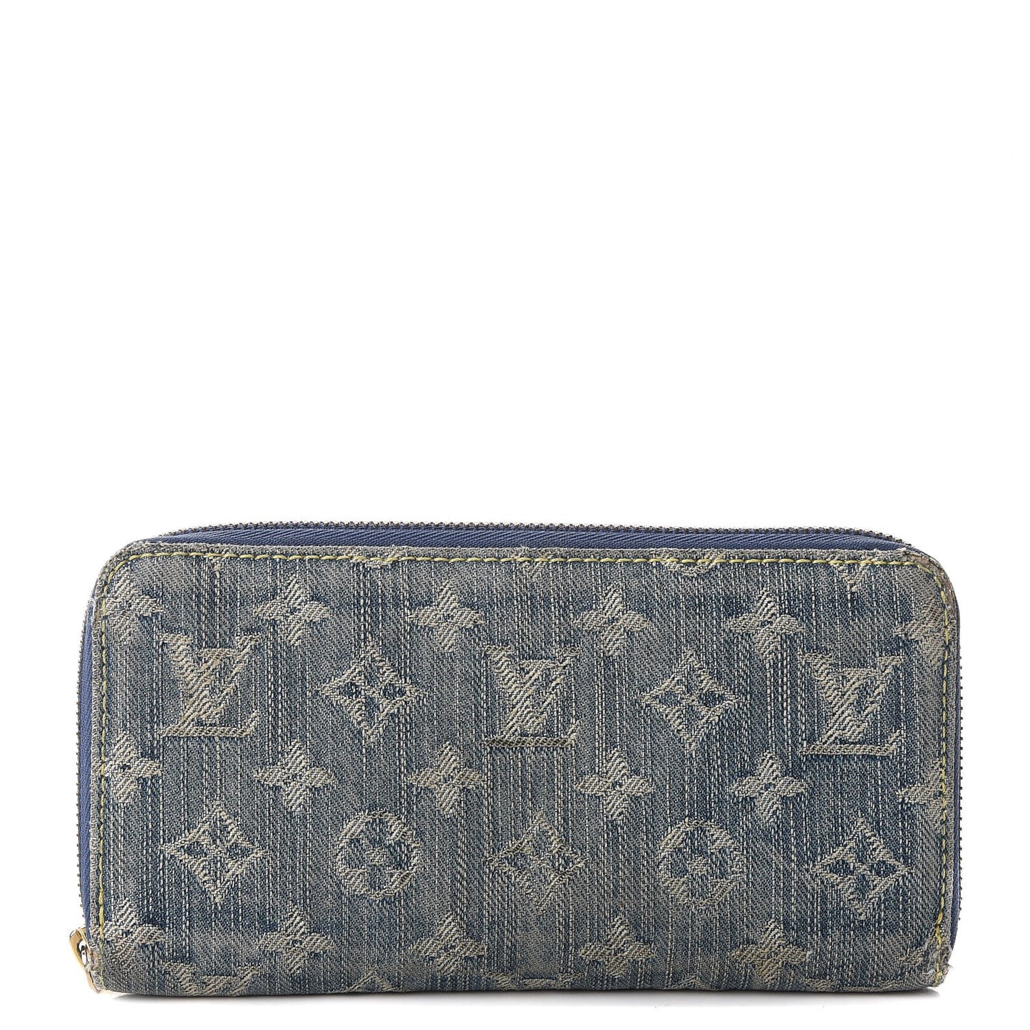 Monogram Denim Zippy Wallet Blue