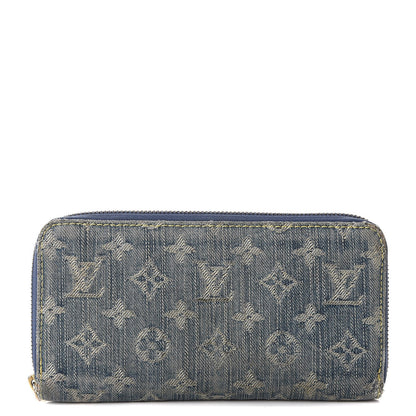 Louis Vuitton Monogram Denim Zippy Wallet Blue 1 of 17