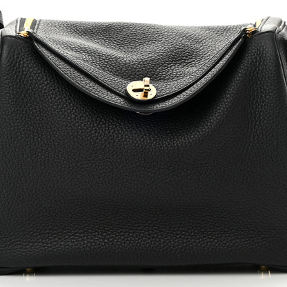 Hermes Taurillon Clemence Lindy 30 Black 8 of 12