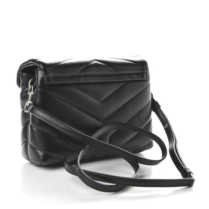 Saint Laurent Calfskin Y Quilted Monogram Toy Loulou Crossbody Bag Black 3 of 9