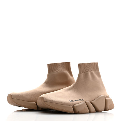 Balenciaga Technical 3D Recycled Knit Womens Speed 2.0 Sneakers 37 Monocolor Beige 4 of 8