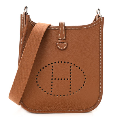 Hermes Taurillon Clemence Evelyne TPM Gold 1 of 11
