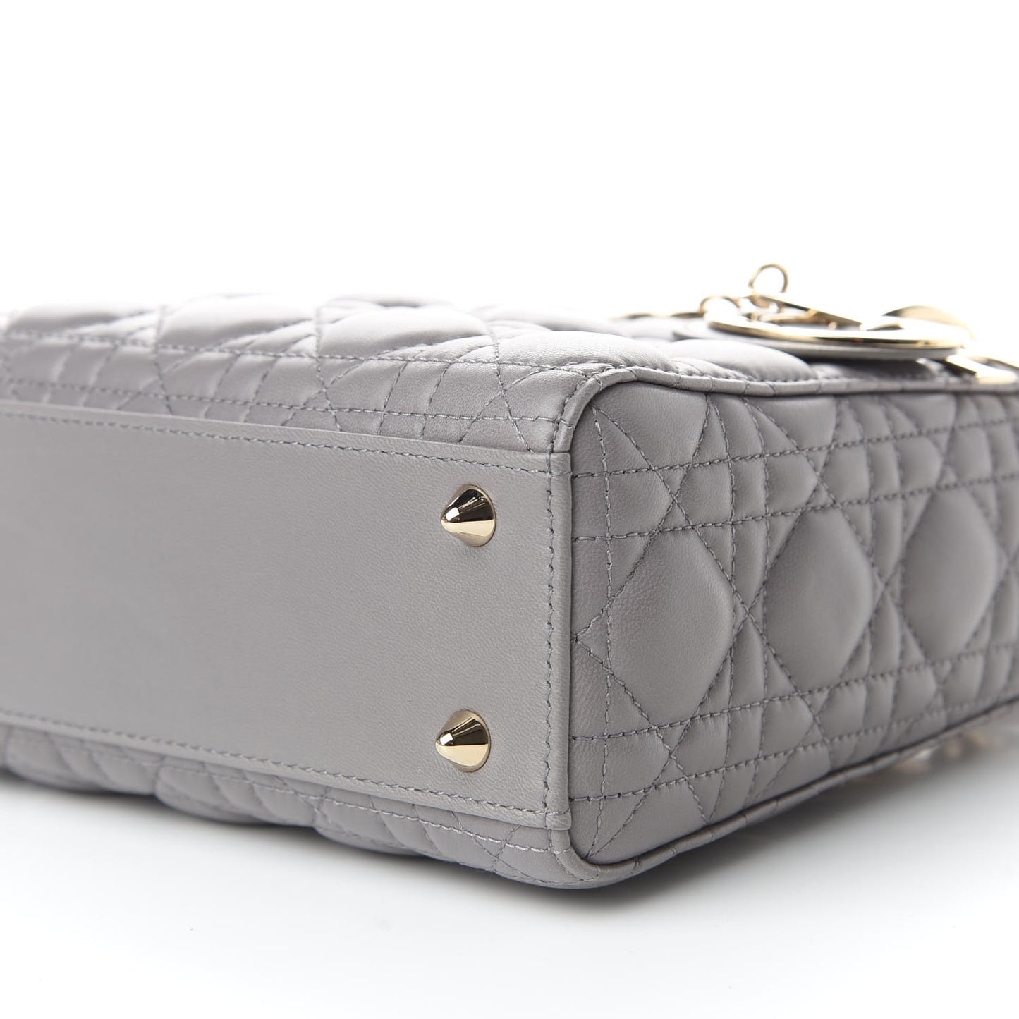 Lambskin Cannage Small My ABCDior Lady Dior Grey