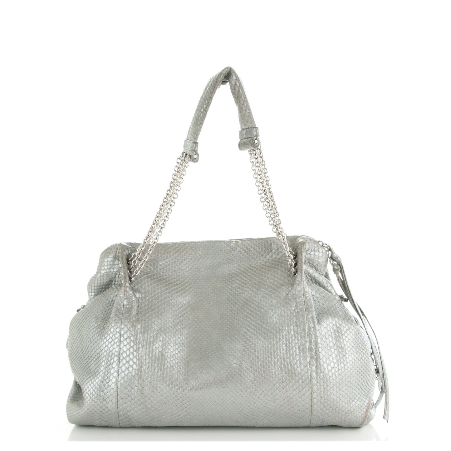 Python Shoulder Bag Silver