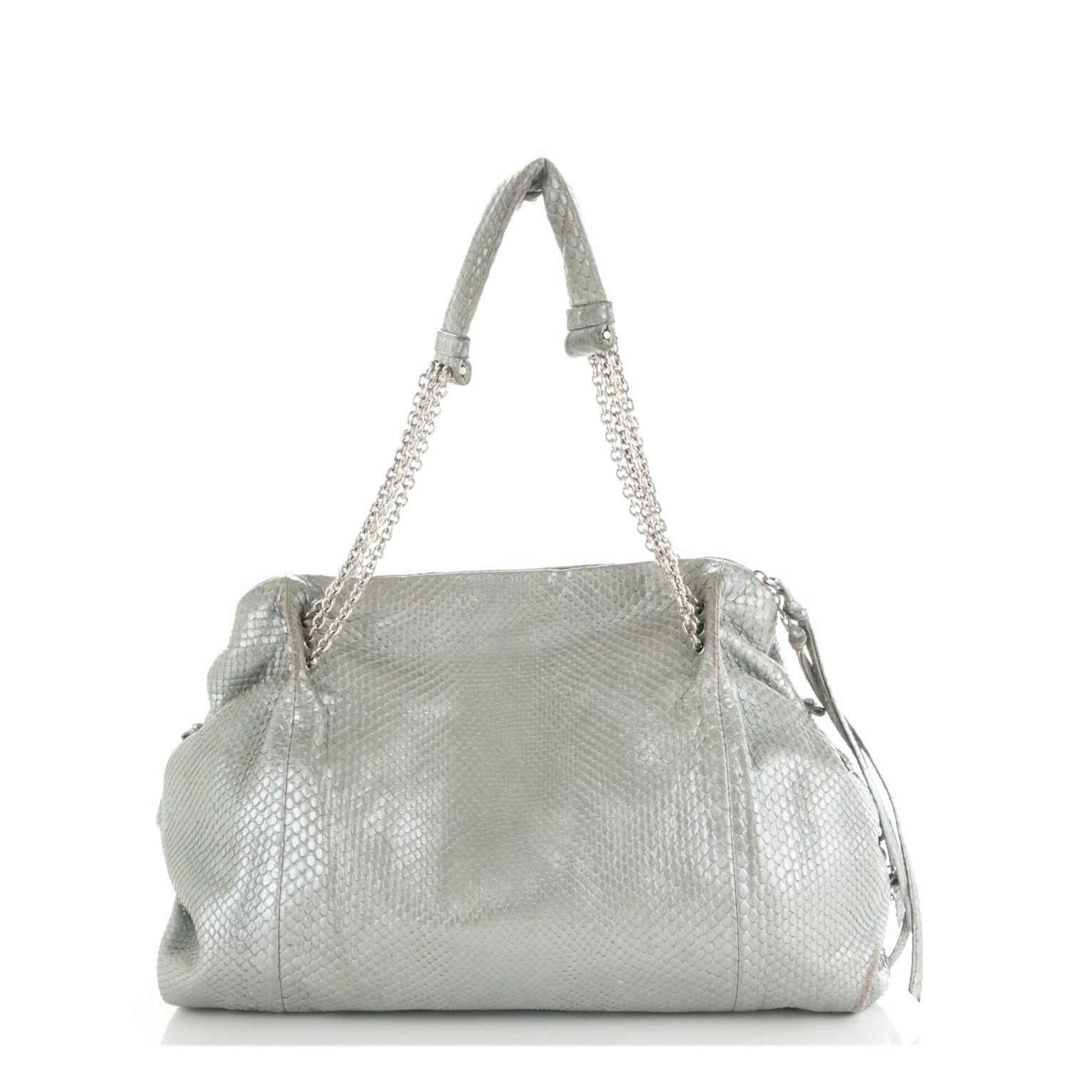 Bottega Veneta Python Shoulder Bag Silver 1 of 7