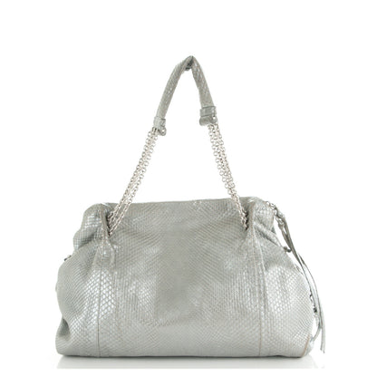 Bottega Veneta Python Shoulder Bag Silver 1 of 7