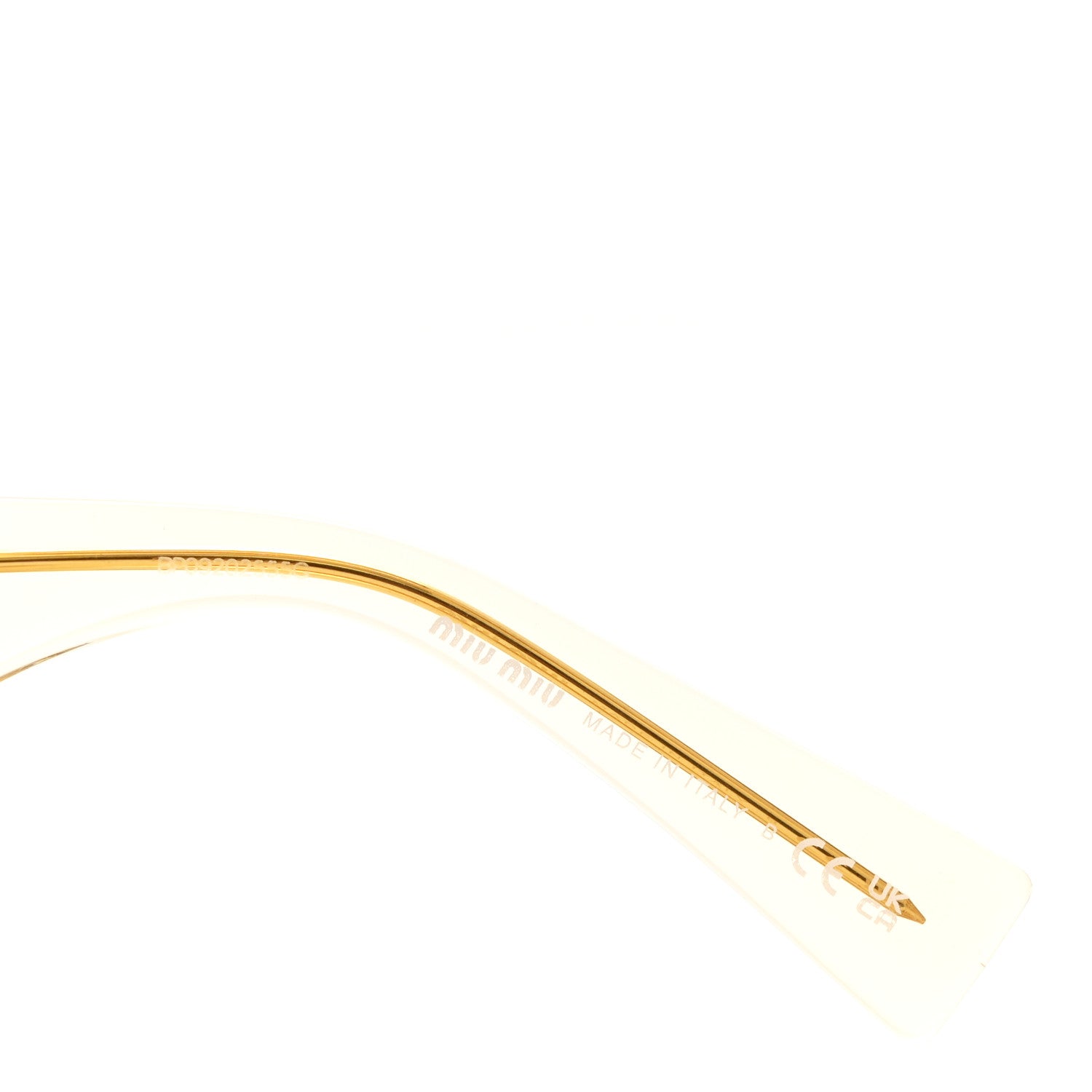 Miu Miu Transparent Acetate Rectangle Sunglasses SMU 09W Clear 5 of 7