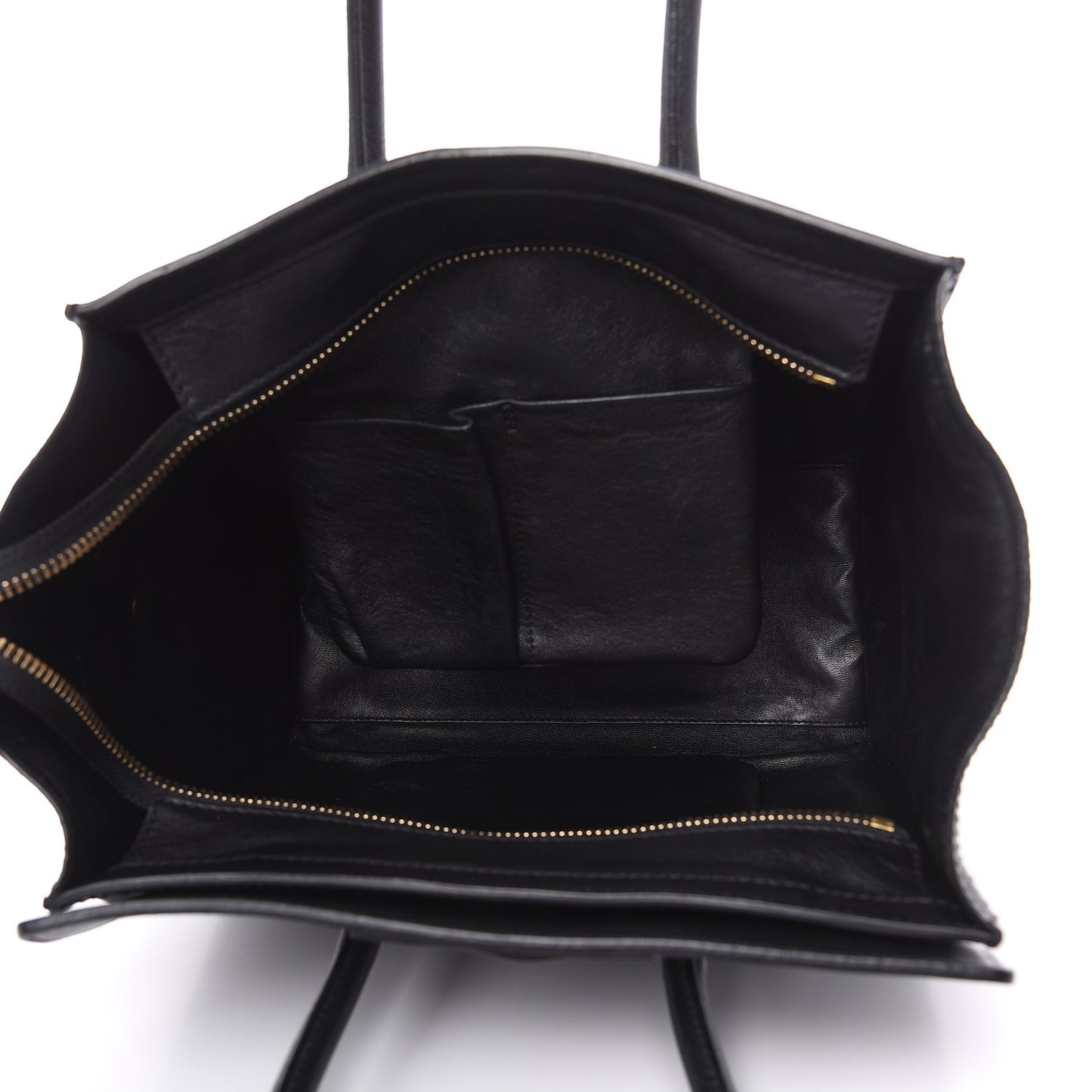 Smooth Calfskin Denim Micro Luggage Navy Black