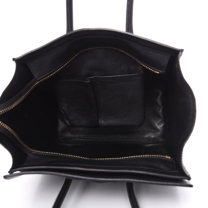 Celine Smooth Calfskin Denim Micro Luggage Navy Black 5 of 17