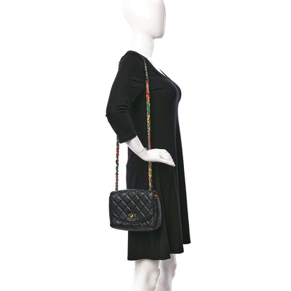 Chanel Lambskin Mixed Fibers Quilted Cocovado Flap Black 2 of 10