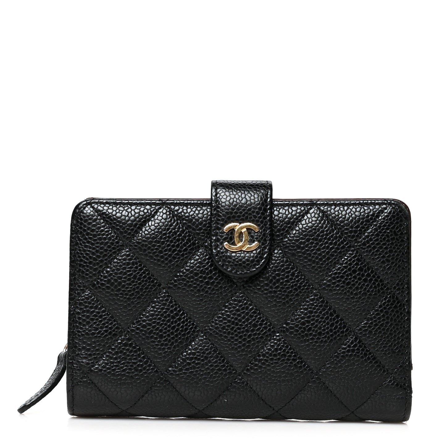 Caviar Quilted CC French Wallet Black