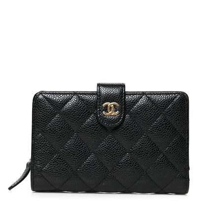 Chanel Caviar Quilted CC French Wallet Black 1 of 11