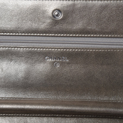Chanel Metallic Calfskin Quilted Boy Wallet On Chain WOC Gold 6 of 18