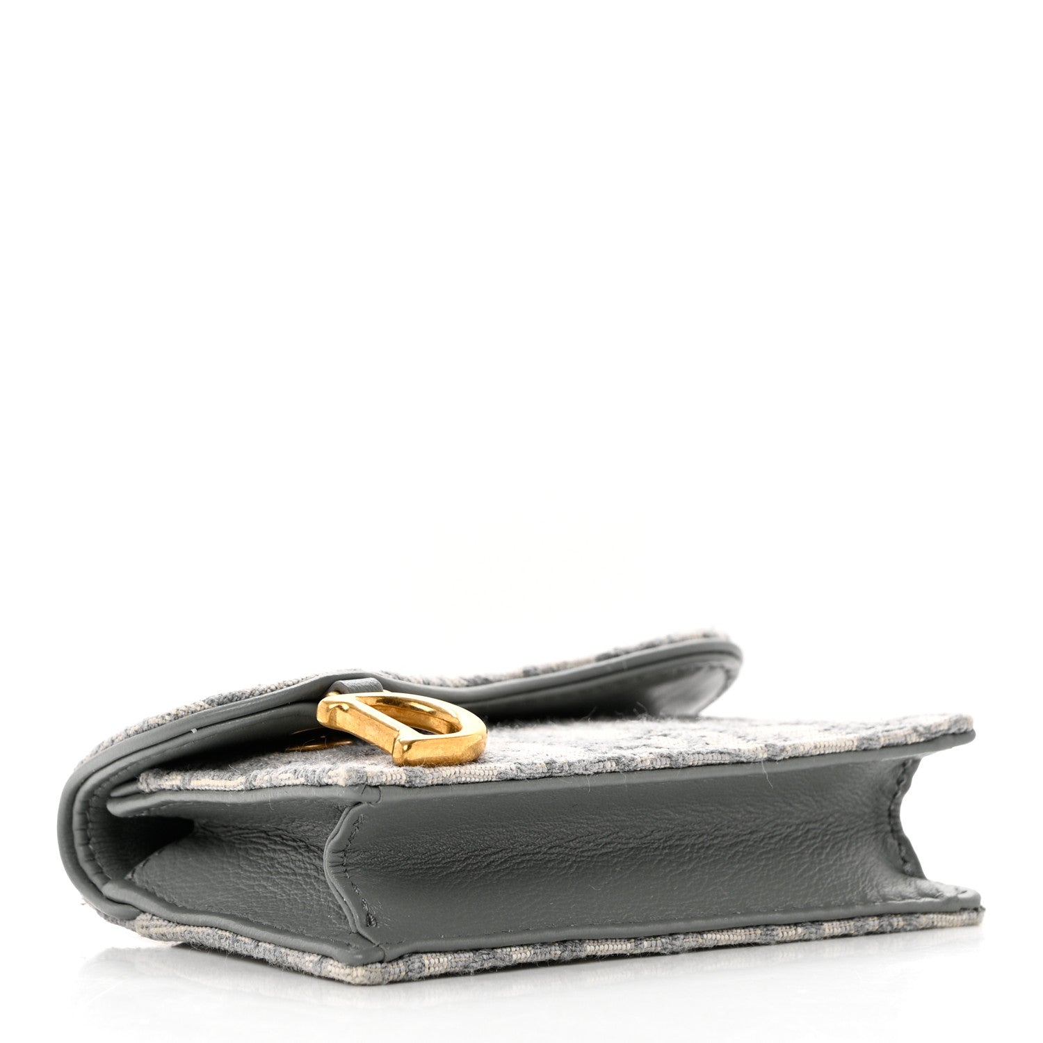 Christian Dior Oblique Saddle Card Holder Gray 4 of 7