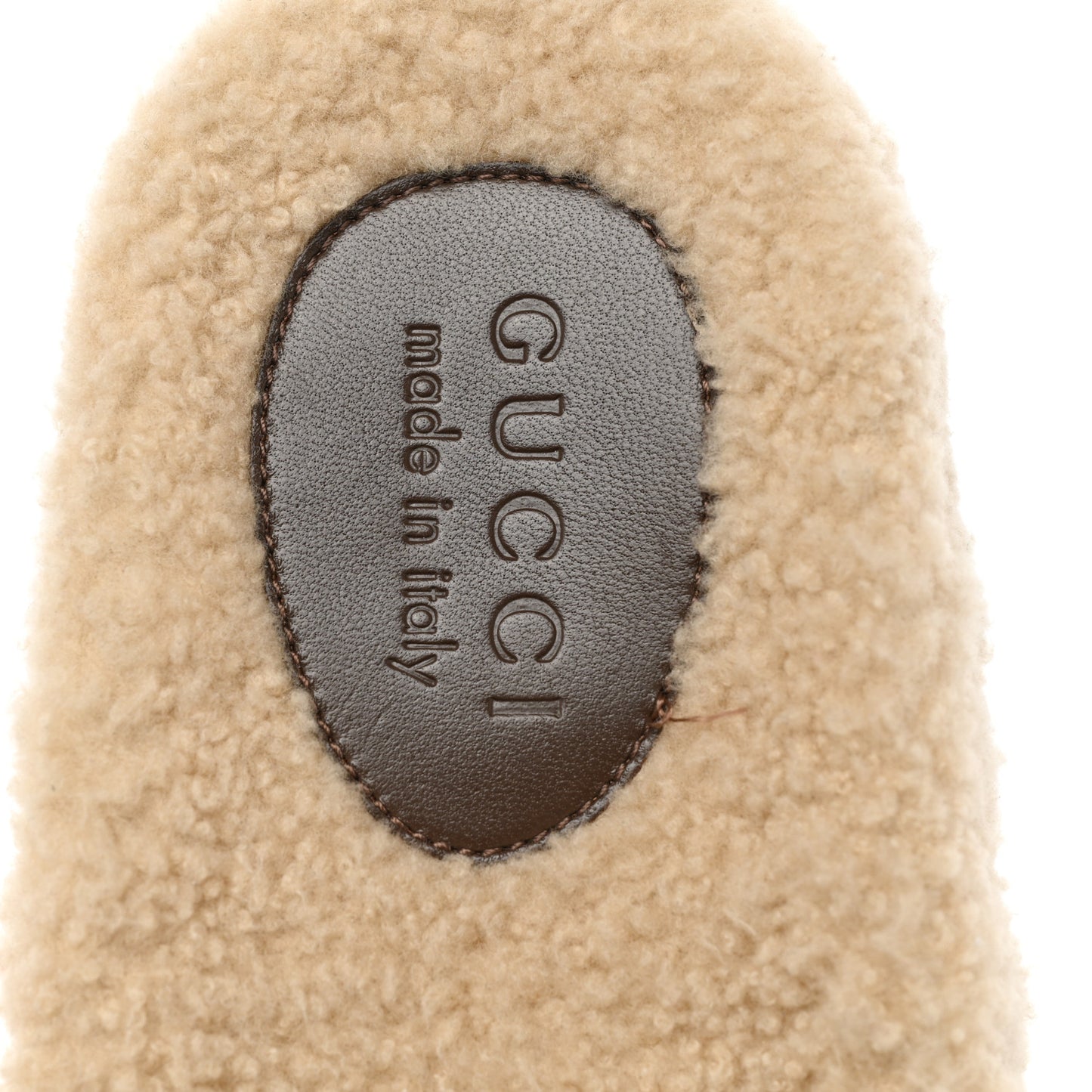X THE NORTH FACE Shearling Wool Mens Slide Sandals 7 Butterscotch
