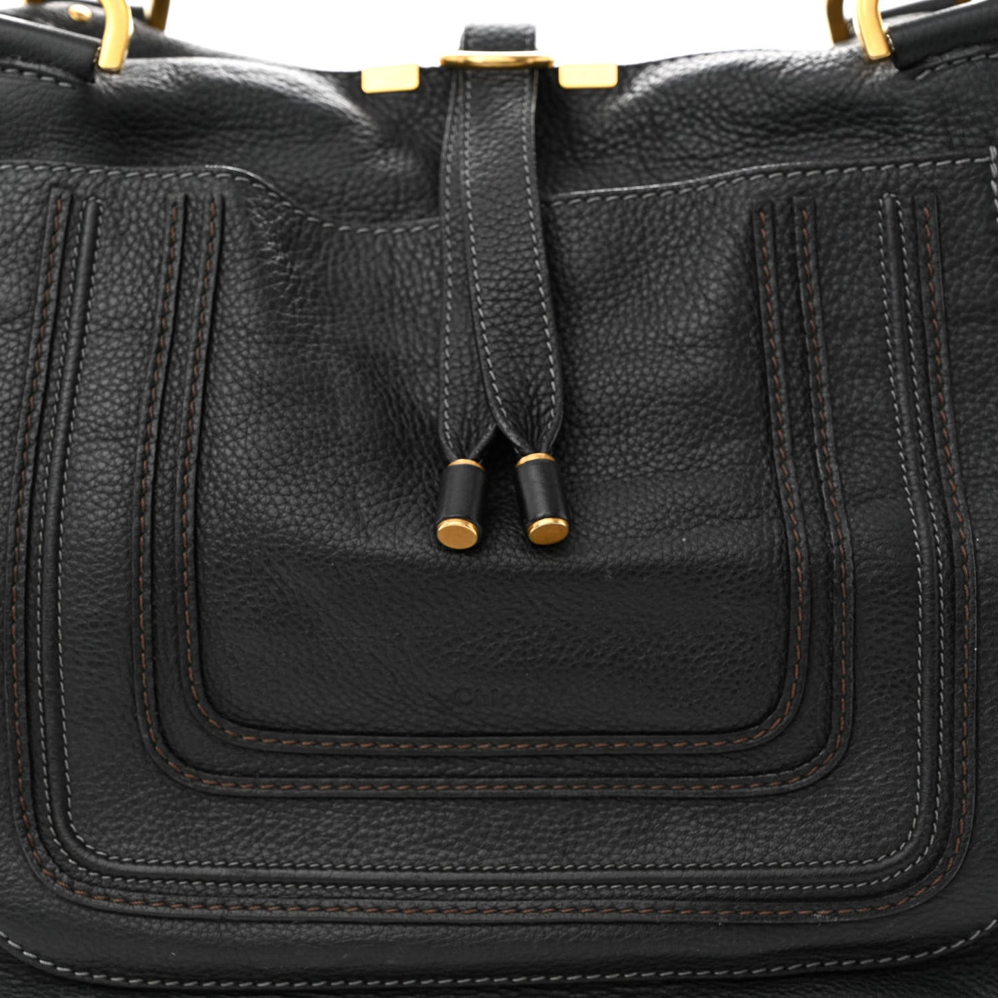 Calfskin Large New Marcie Tote Black
