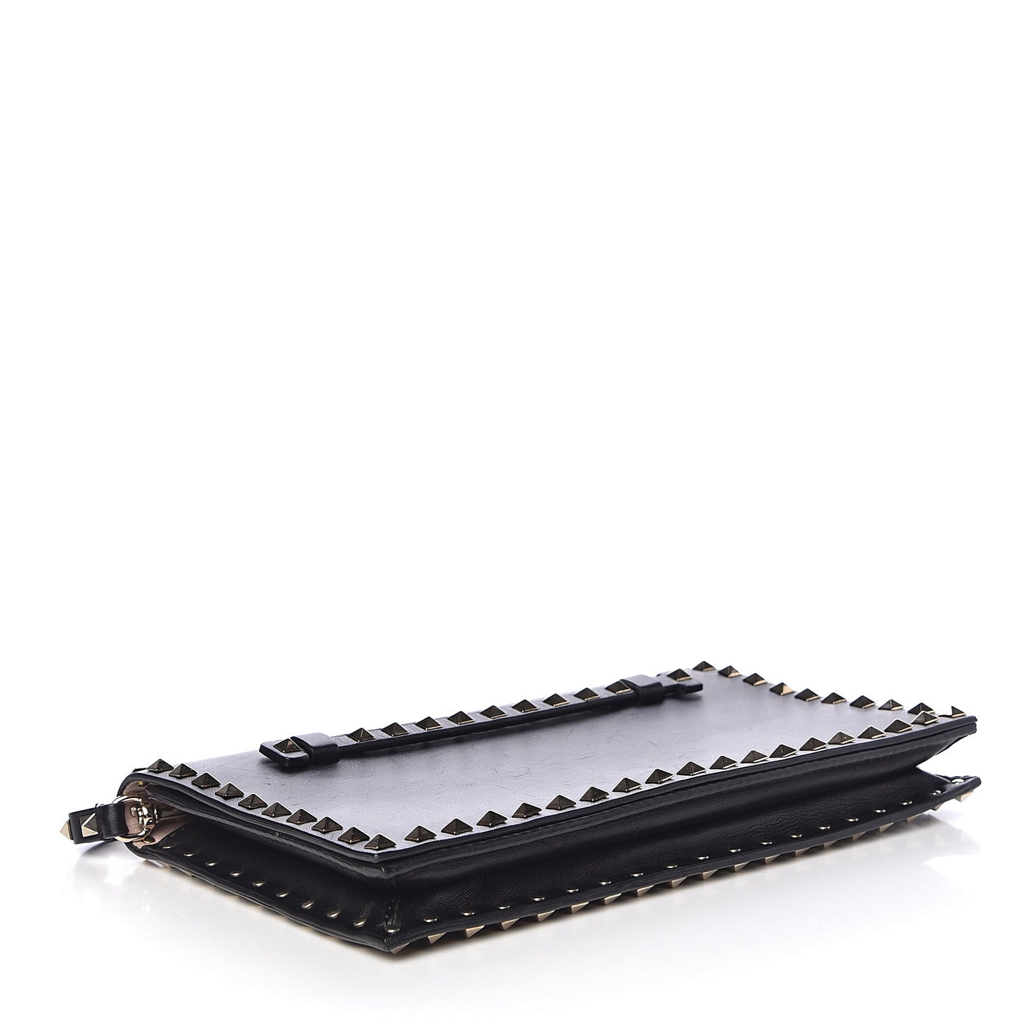 Nappa Rockstud Wristlet Clutch Black