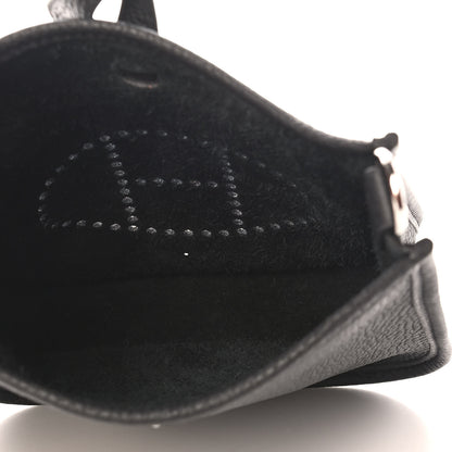 Hermes Taurillon Clemence Amazone Sangle Cavale Evelyne TPM Black Noisette 5 of 10