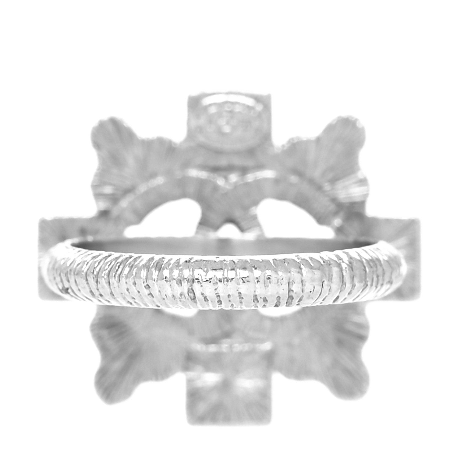 Chanel Crystal CC Ring 52 Silver 3 of 4