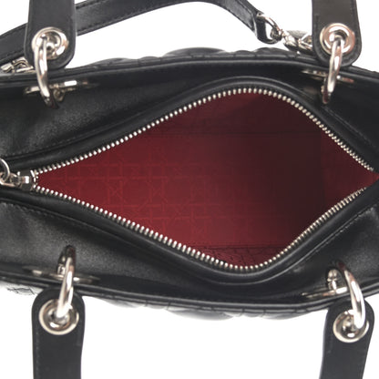 Christian Dior Lambskin Cannage Medium Lady Dior Black 5 of 11