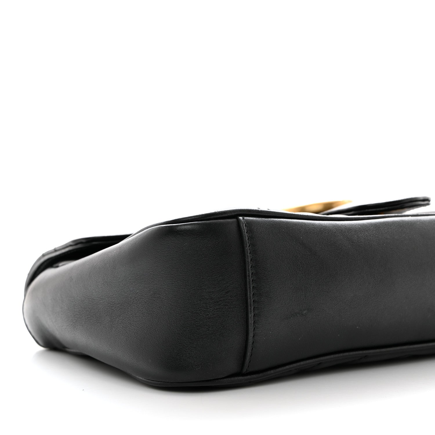 Gucci Calfskin Matelasse Small GG Marmont Shoulder Bag Black 9 of 10