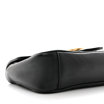 Gucci Calfskin Matelasse Small GG Marmont Shoulder Bag Black 9 of 10