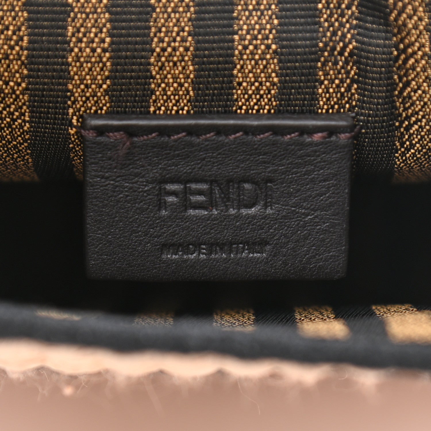 Fendi Straw Vitello Grace Cuoio Logo Braided Embroidered Mini Sunshine Shopper Natural Black 6 of 10