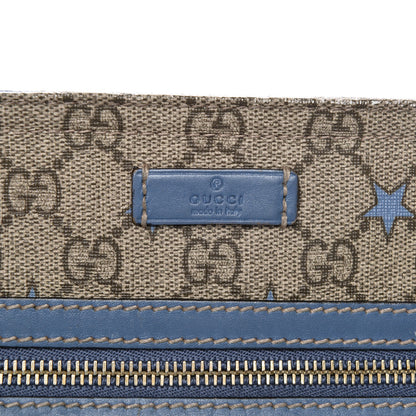Gucci Monogram GG Supreme Stars Small Flat Messenger Bag Light Blue 6 of 10