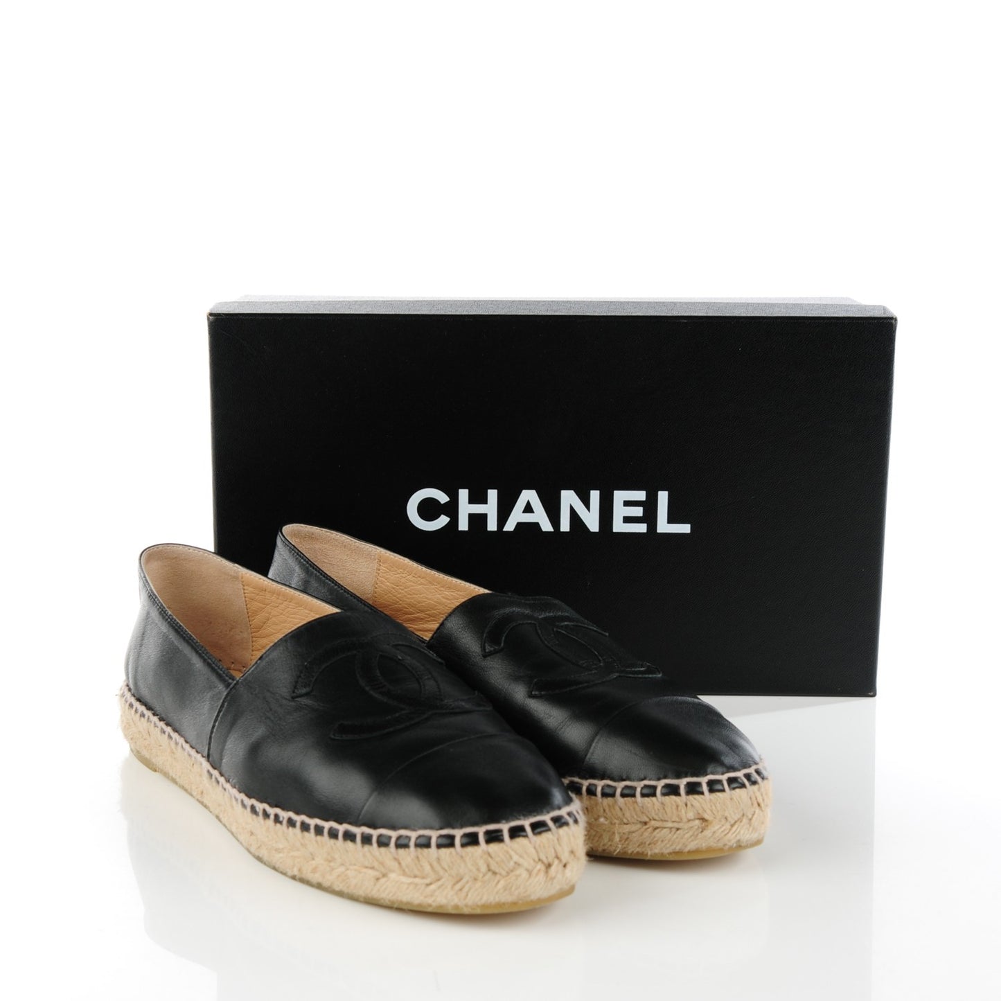 Lambskin CC Espadrilles 39 Black