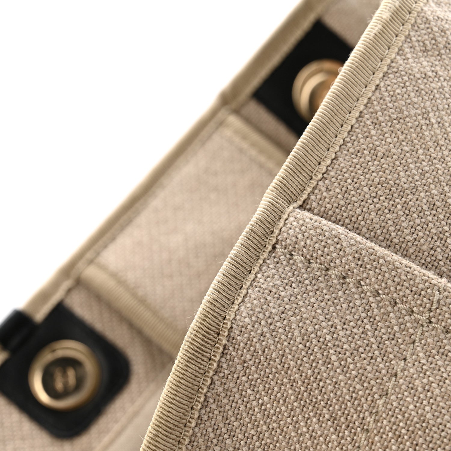 Chanel Mixed Fibers Medium Deauville Tote Beige Black 14 of 15