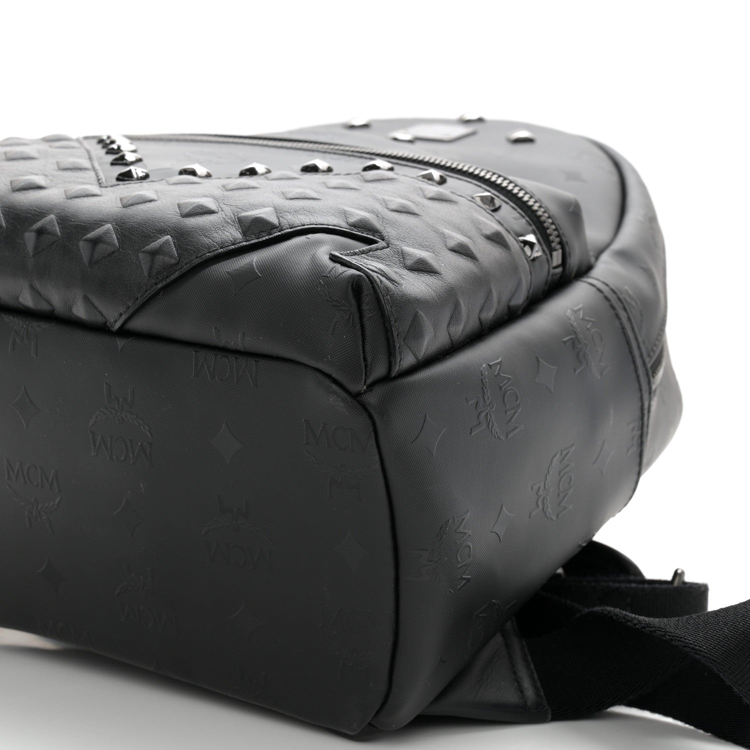 MCM Visetos Crystals Studded Stark Small Backpack Black 10 of 10