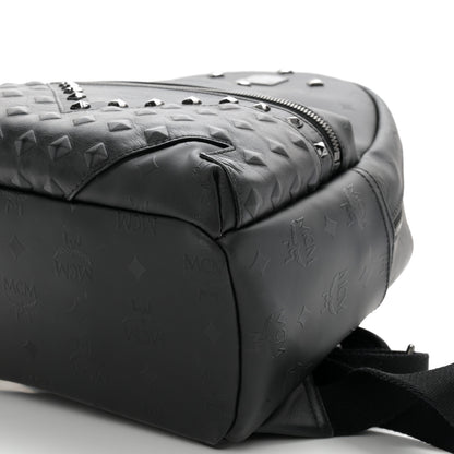 MCM Visetos Crystals Studded Stark Small Backpack Black 10 of 10