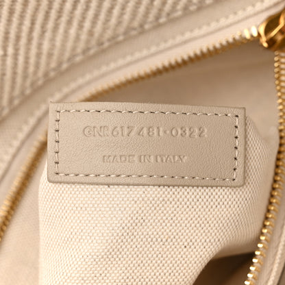 Saint Laurent Linen Calfskin Small Rive Gauche Tote Beige Sea Salt 7 of 12