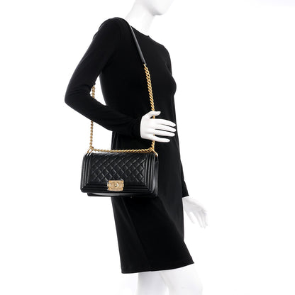 Chanel Caviar Quilted Medium Boy Flap Black 2 of 7