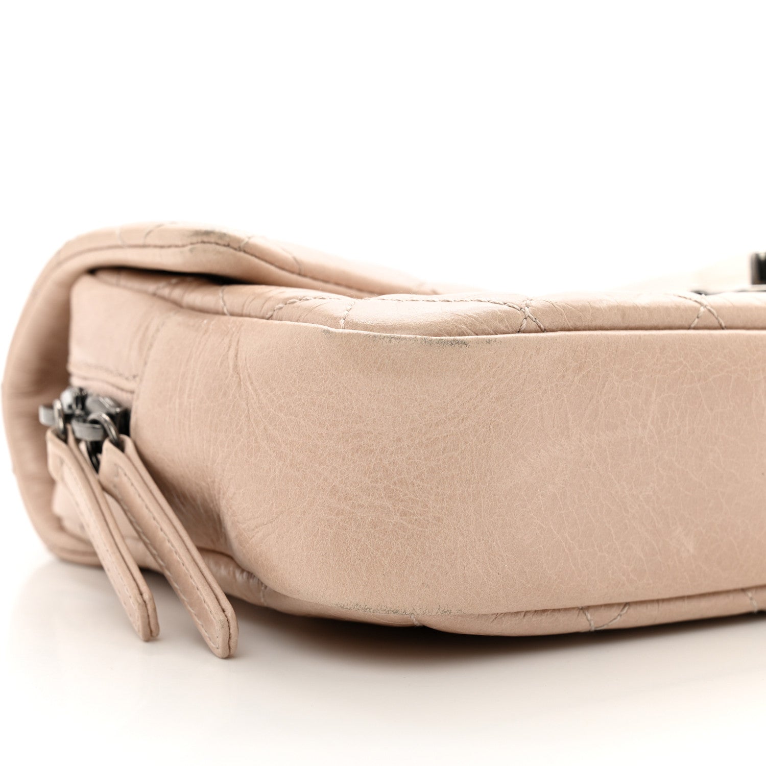 Chanel Glazed Calfskin Quilted Medium Duo Color Flap Light Pink 9 of 10