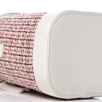 Chanel Tweed Lambskin Timeless Vanity Cosmetic Case White 8 of 10