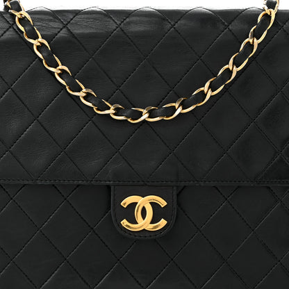 Chanel Lambskin Quilted Medium Single Flap Black 10 of 14