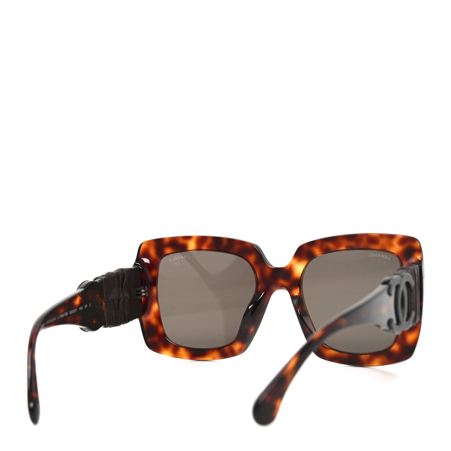 Chanel Acetate Calfskin Polarized Square Sunglasses 5474-Q-A Tortoise 4 of 7