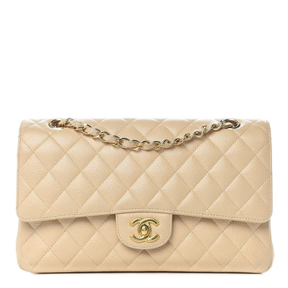 Chanel Caviar Quilted Medium Double Flap Beige Clair 1 of 10