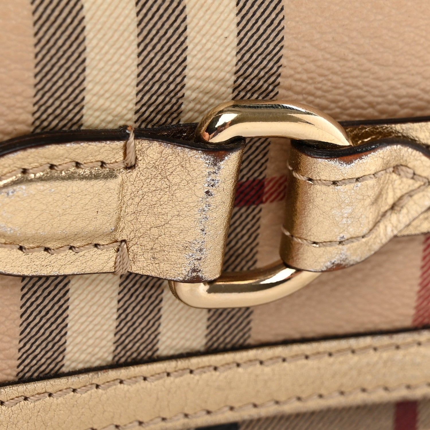 Burberry Haymarket Check Molly Wallet Gold 13 of 13
