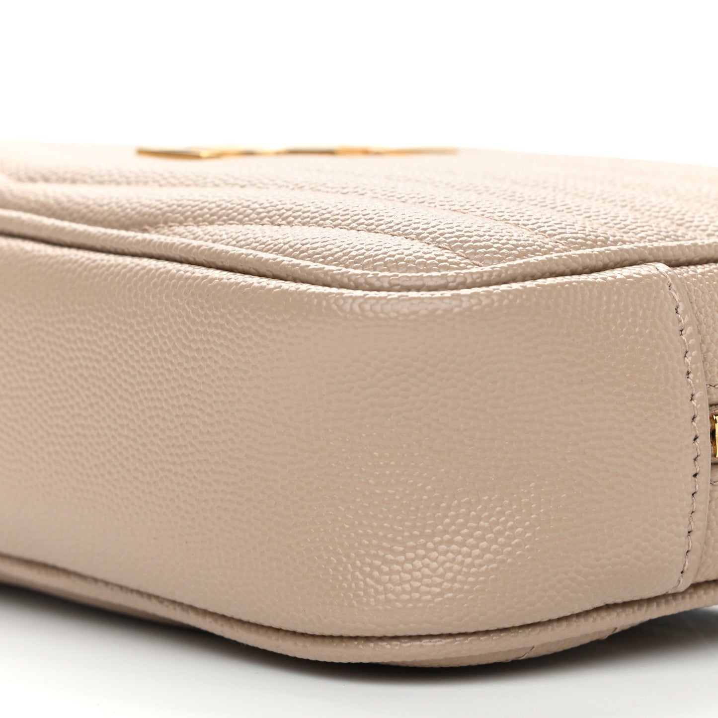 Grain De Poudre Matelasse Monogram Mini Lou Camera Bag Dark Beige