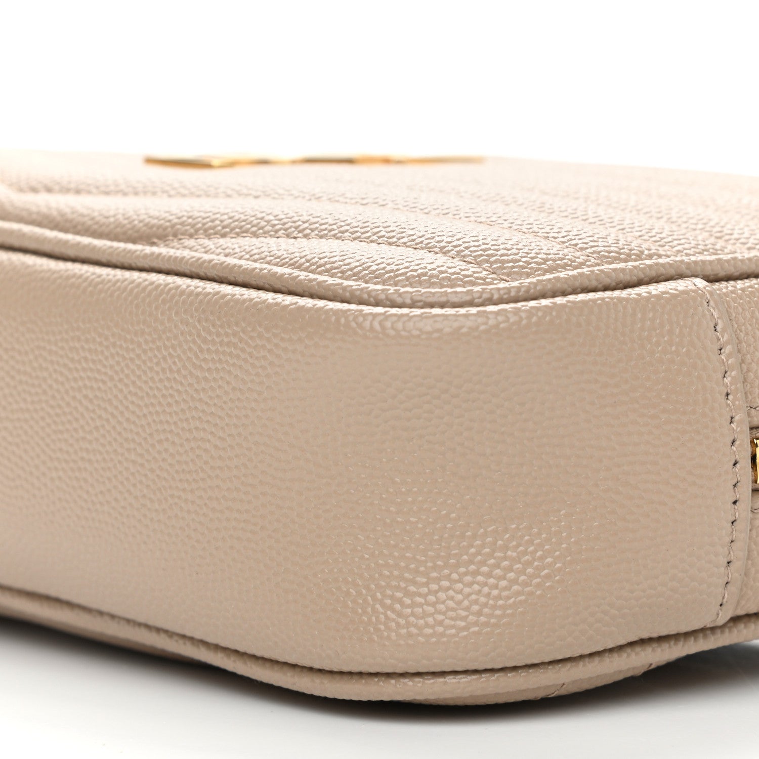 Saint Laurent Grain De Poudre Matelasse Monogram Mini Lou Camera Bag Dark Beige 10 of 10