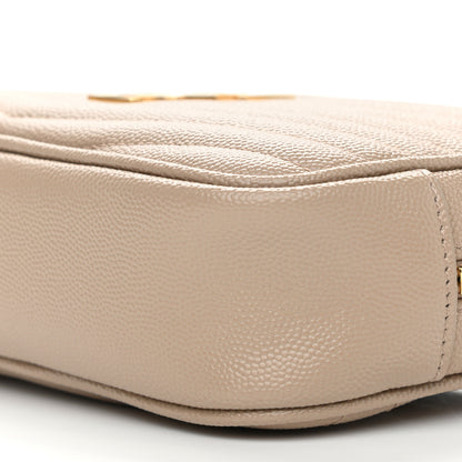 Saint Laurent Grain De Poudre Matelasse Monogram Mini Lou Camera Bag Dark Beige 10 of 10