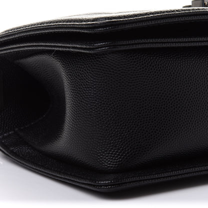 Chanel Caviar Chevron Quilted Small Boy Flap Black 9 of 11
