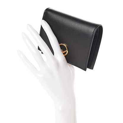 Fendi Vitello Liberty Lucido F is Fendi Compact Bi-Fold Wallet Black 2 of 7