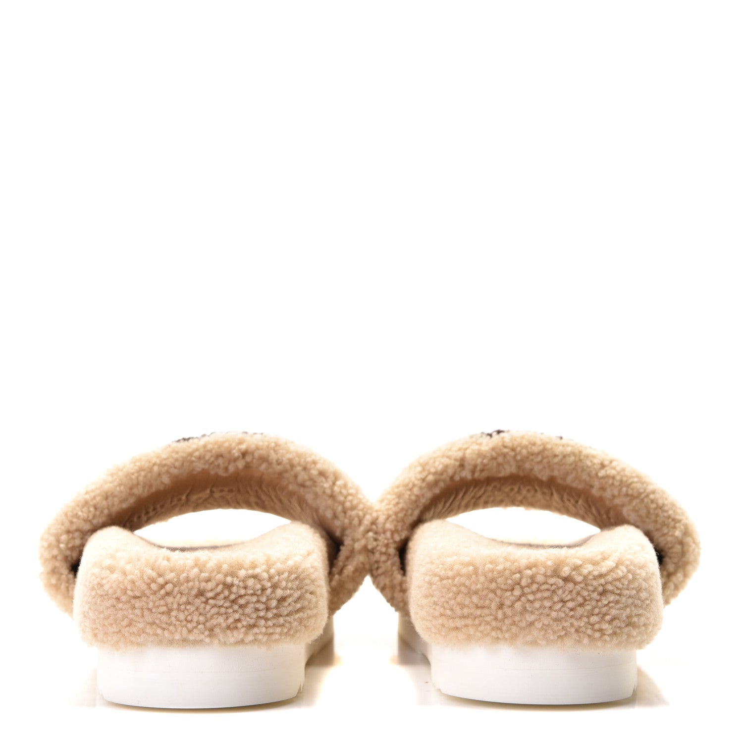 Gucci Merino Interlocking G Slide Sandals 37 Butterscotch Cocoa 4 of 9