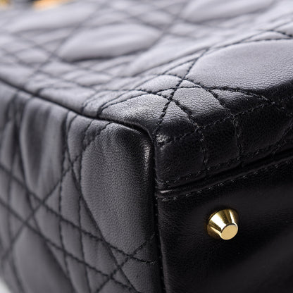 Christian Dior Lambskin Cannage Medium Lady Dior Black 13 of 16