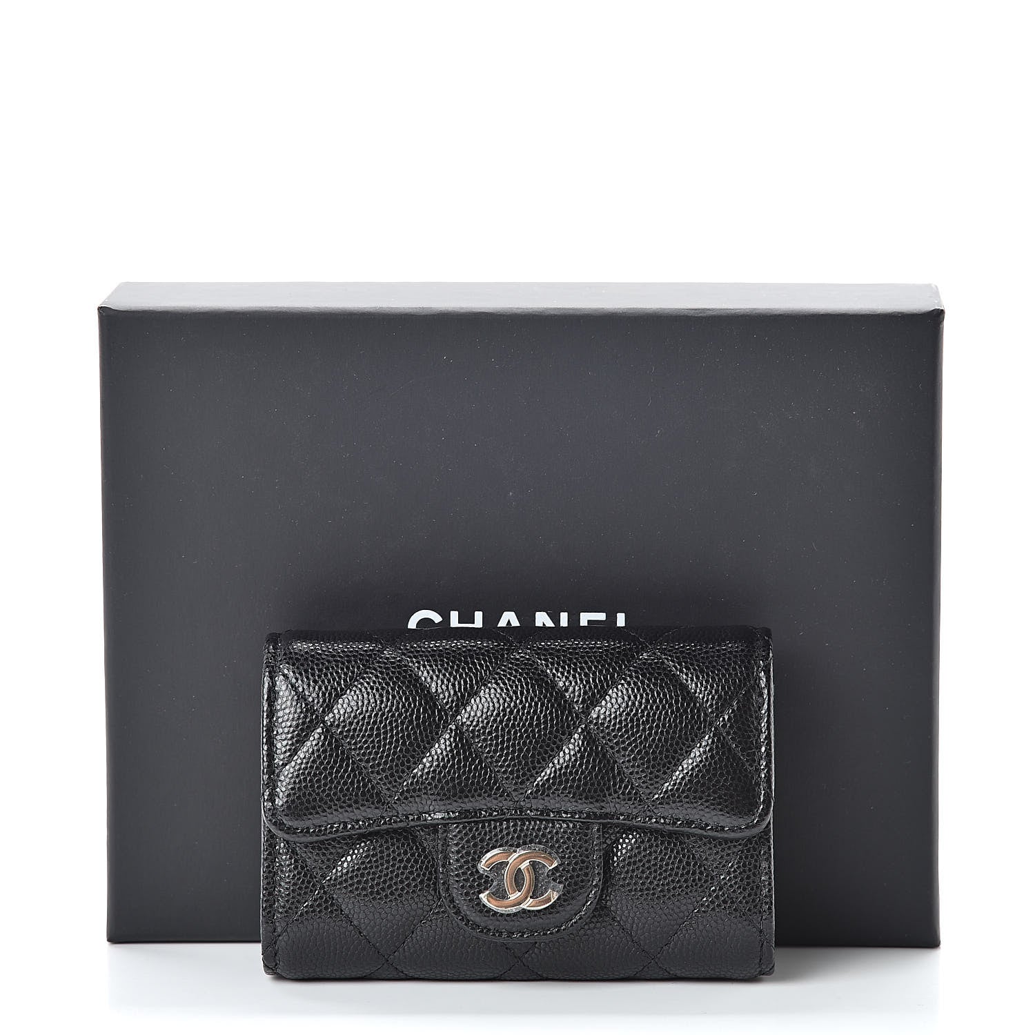 Chanel Caviar Quilted Classic 4 Key Holder Wallet Black 10 of 10