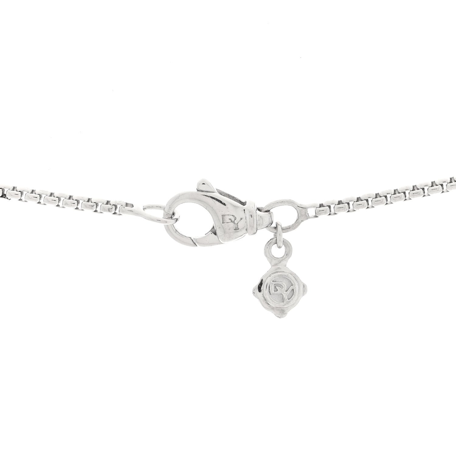 David Yurman Sterling Silver Diamond 35mm Crossover Cross Necklace 5 of 6