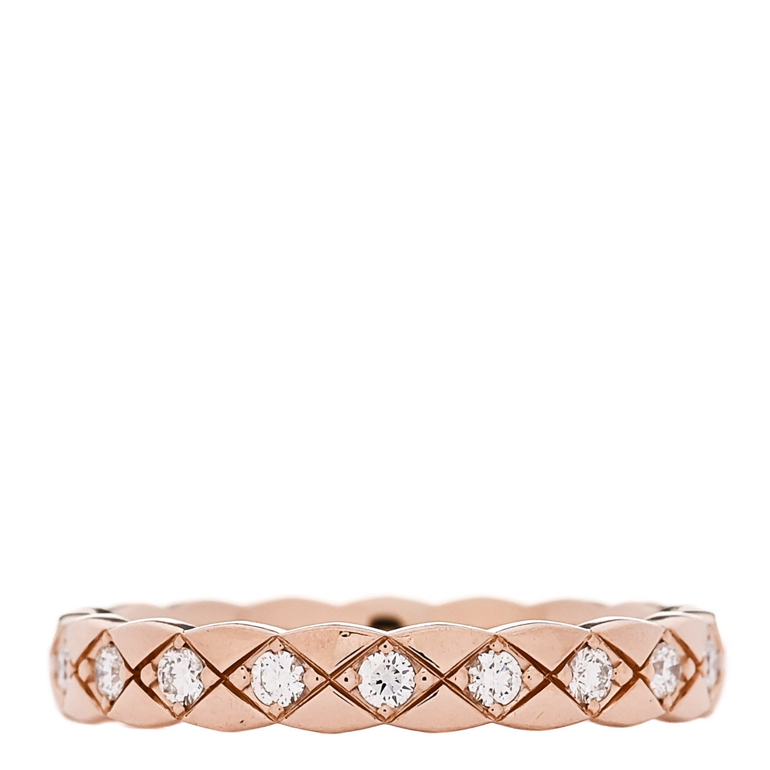 Chanel 18K Beige Gold Diamond Mini Coco Crush Ring 55 7.25 3 of 5